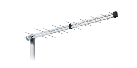 TV antena lauko UHF P-2845 DTT/G su stiprintuvu ISKRA (su F jungtimi)